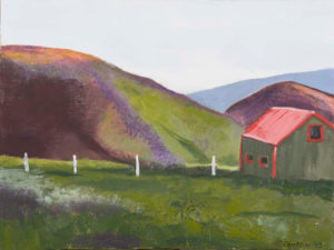 Eline and Jon's Sheep Barn, 2003 | 12" x 16" Oil on Canvas