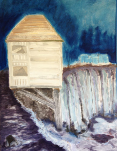 House with Mini Houses, 2014 | 30" x 24" Gouache, graphite, oil stick